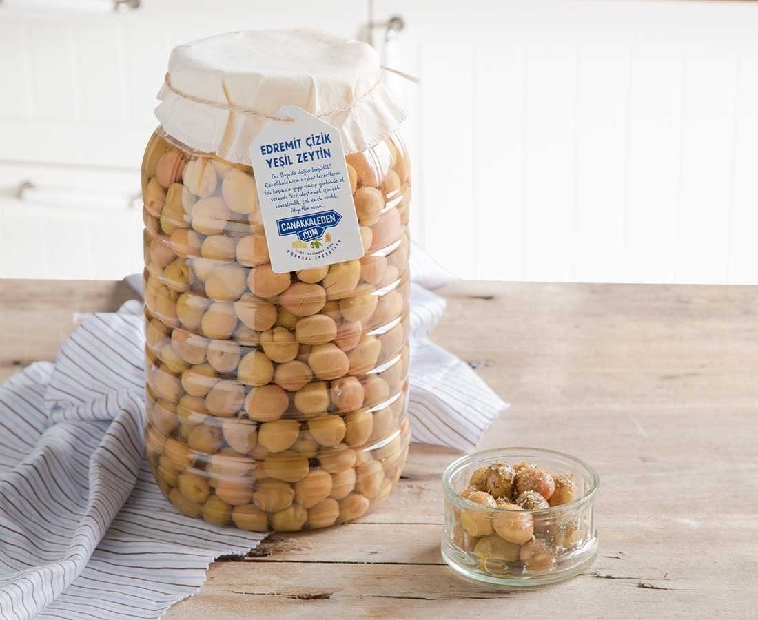 Edremit Çizik Yeşil Zeytin 1900g